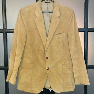 Vintage 70s 80s Jordache tan corduroy classic blazer jacket size 44R